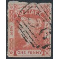 AUSTRALIA / NSW - 1852 1d brick-red Laureates, imperf., no watermark, used – SG # 48