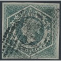 AUSTRALIA / NSW - 1854 6d deep slate Diadem, imperforate, ‘6’ watermark, used – SG # 89