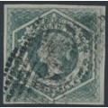 AUSTRALIA / NSW - 1854 6d greenish grey Diadem, imperforate, ‘6’ watermark, used – SG # 90