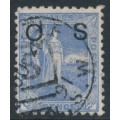 AUSTRALIA / NSW - 1891 2½d blue Figure of Australia, perf. 11:12, o/p OS, used – SG # O54