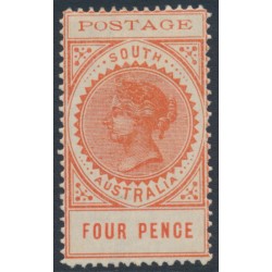 AUSTRALIA / SA - 1902 4d red-orange Long Tom, thin POSTAGE, MH – SG # 269