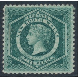 AUSTRALIA / NSW - 1903 5d green Diadem, p.12:12, sideways watermark, MH – SG # 329ca