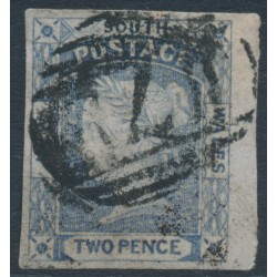 AUSTRALIA / NSW - 1851 2d greyish blue Laureates, imperf., no watermark, used – SG # 55
