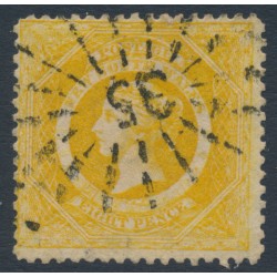 AUSTRALIA / NSW - 1862 8d bright yellow Diadem, perf. 13:13, ‘8’ watermark, used – SG # 167c