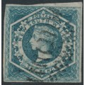 AUSTRALIA / NSW - 1854 6d slate-green Diadem, imperforate, ‘6’ watermark, used – SG # 91