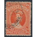 AUSTRALIA / QLD - 1907 2/6 vermilion Large Chalon, crown Q watermark, used – SG # 270