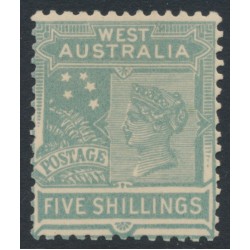 AUSTRALIA / WA - 1907 5/- emerald-green QV, crown A watermark, MH – SG # 148