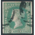 AUSTRALIA / VIC - 1854 2/- dull bluish green QV, imperf., used – SG # 35