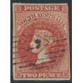 AUSTRALIA / SA - 1856 2d red QV [Adelaide printing], used – SG # 9