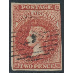 AUSTRALIA / SA - 1856 2d red QV [Adelaide printing], used – SG # 9