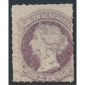 AUSTRALIA / SA - 1867 4d dull violet QV, large star watermark, rouletted, used – SG # 27