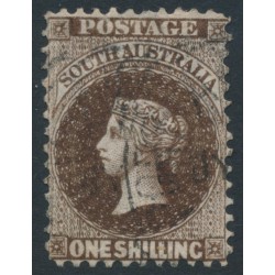 AUSTRALIA / SA - 1872 1/- dark red-brown QV, perf. 11½:11½, used – SG # 82