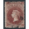 AUSTRALIA / SA - 1869 1/- red-brown QV, perf. 11½:11½, used – SG # 83