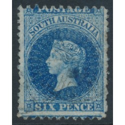 AUSTRALIA / SA - 1870 6d bright Prussian blue QV, perf. 10:12½, used – SG # 106