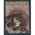 AUSTRALIA / SA - 1901 1/- dark brown QV, crown SA watermark, used – SG # 147