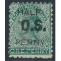 AUSTRALIA / SA - 1882 ½d on 1d blue-green QV, perf. 10, o/p OS, used – SG # O48