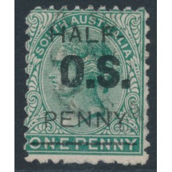 AUSTRALIA / SA - 1882 ½d on 1d blue-green QV, perf. 10, o/p OS, used – SG # O48
