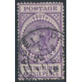 AUSTRALIA / SA - 1909 2/6 violet Long Tom, thick POSTAGE, crown A wmk, used – SG # 304