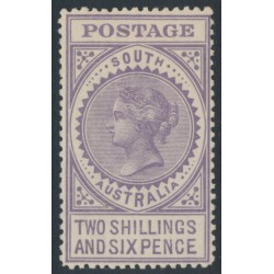 AUSTRALIA / SA - 1910 2/6 violet Long Tom, thick POSTAGE, crown A wmk, MH – SG # 304a