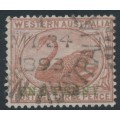 AUSTRALIA / WA - 1893 1d on 3d pale brown Swan, crown CC watermark, used – SG # 107