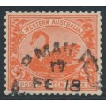 AUSTRALIA / WA - 1903 10d red Swan, perf. 12½, V crown watermark, used – SG # 123