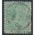 AUSTRALIA / WA - 1907 5/- emerald-green QV, crown A watermark, used – SG # 148