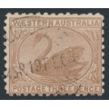 AUSTRALIA / WA - 1905 3d brown Swan, perf. 11, crown A watermark, used – SG # 153