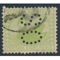 AUSTRALIA / WA - 1903 8d green Swan, perf. 12½, V crown watermark, perf. OS, used – SG # 121