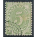AUSTRALIA / NSW - 1891 5/- green Postage Due, perf. 11:12, CTO – SG # D8b