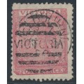 AUSTRALIA / VIC - 1864 4d deep rose QV, '4' watermark, used – SG # 114
