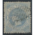 AUSTRALIA / VIC - 1886 1/- dull blue on lemon Stamp Duty, used – SG # 294a