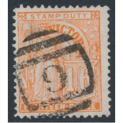 AUSTRALIA / VIC - 1898 1/6 brown-orange QV, V crown watermark, used – SG # 342