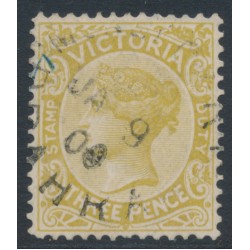 AUSTRALIA / VIC - 1899 3d bistre-olive QV, V crown watermark, used – SG # 361