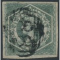 AUSTRALIA / NSW - 1854 6d deep slate Diadem, imperforate, ‘6’ watermark, used – SG # 89