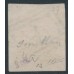 AUSTRALIA / NSW - 1852 1d vermilion Laureates, imperf., no watermark, used – SG # 47