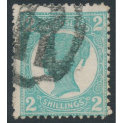 AUSTRALIA / QLD - 1908 2/- turquoise-green QV, crown A watermark, used – SG # 300