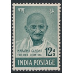INDIA - 1948 12a grey-green Mahatma Gandhi, MNH – SG # 307
