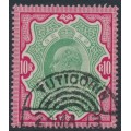 INDIA - 1909 10R green/carmine King Edward VII definitive, used – SG # 144
