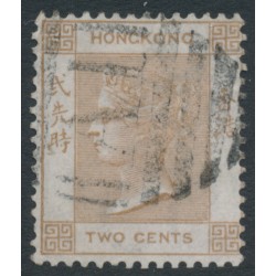 HONG KONG - 1864 2c brown Queen Victoria, crown CC watermark, Amoy cancel – SG # 8a / Z8