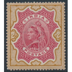 INDIA - 1895 2Rp carmine/yellow-brown QV, MH – SG # 107