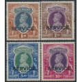 INDIA - 1938 1R to 10R KGVI Definitives overprinted SERVICE, MH – SG # O135-O138