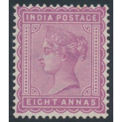 INDIA - 1883 8a magenta Queen Victoria, star watermark, MH – SG # 99