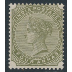 INDIA - 1885 4a olive-green Queen Victoria, star watermark, MH – SG # 95