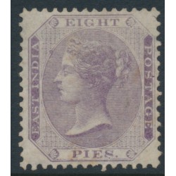 INDIA - 1860 8p purple on white QV, no watermark, MNG – SG # 52