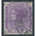 INDIA - 1865 8p mauve QV, elephant watermark, used – SG # 57