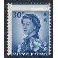 HONG KONG - 1962 30c deep grey-blue QEII Annigoni, misplaced perfs, MNH – SG # 201