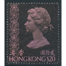 HONG KONG - 1978 $20 pink/brownish black QEII, diagonal watermark, used – SG # 324e