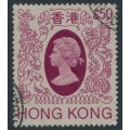 HONG KONG - 1982 $50 claret/grey QEII, CA crown watermark, used – SG # 430