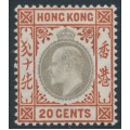 HONG KONG - 1906 20c slate/chestnut KEVII, multi crown CA watermark, MH – SG # 83a