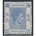HONG KONG - 1946 30c blue KGVI definitive, MNH – SG # 152